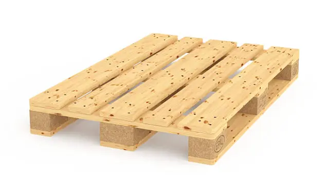 x5 Palettes bois occasion perdues 80x120 cm - 750 kg de charge